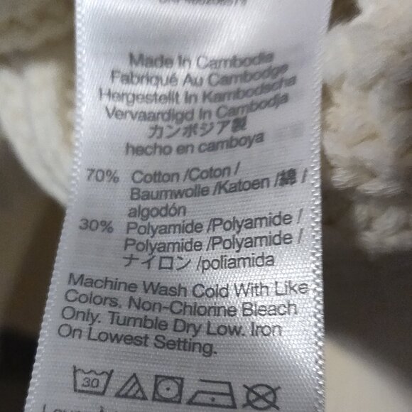 Madewell Cutaway Ivory Sweater Vest LARGE - Picture 4 of 6